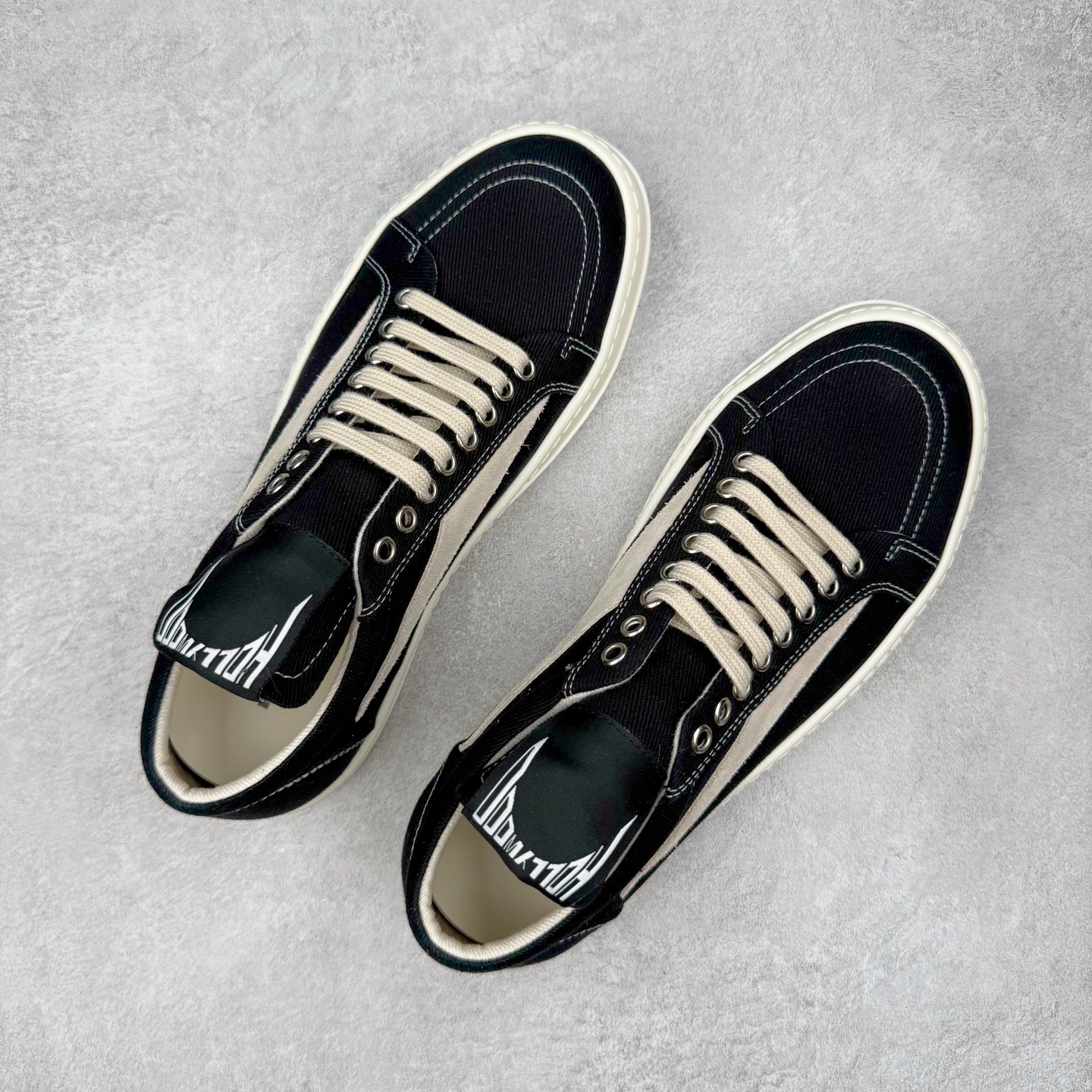 RICK OWENS Hollywood RO  厚底 板鞋 休闲鞋 男鞋 女鞋 波鞋  黑色 DU01E3803DOLVH1-911