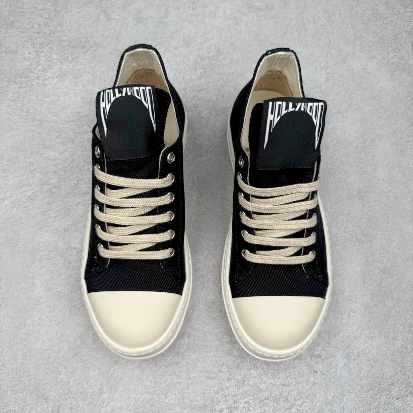 RICK OWENS Hollywood RO  厚底 板鞋 休闲鞋 男鞋 女鞋 波鞋  黑色 DU01E3802DOEH1-911