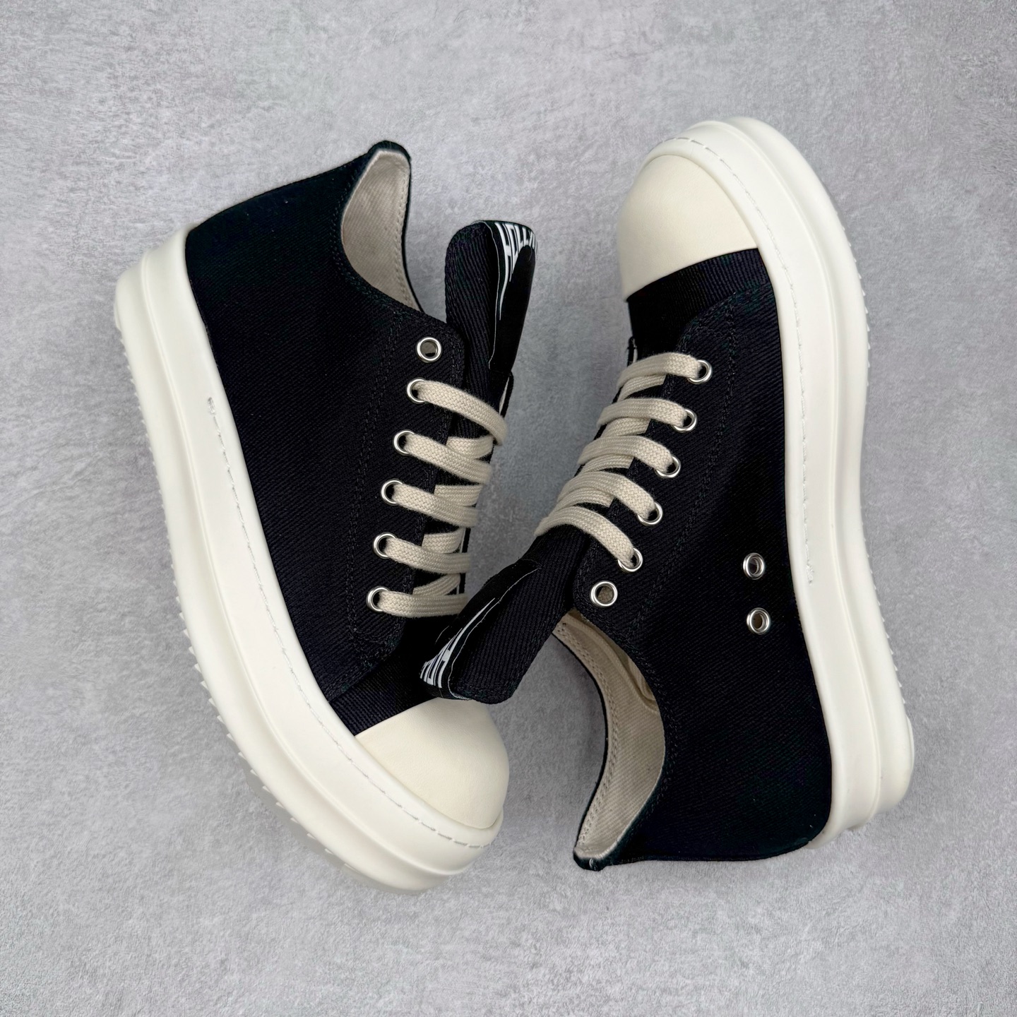 RICK OWENS Hollywood RO  厚底 板鞋 休闲鞋 男鞋 女鞋 波鞋  黑色 DU01E3802DOEH1-911