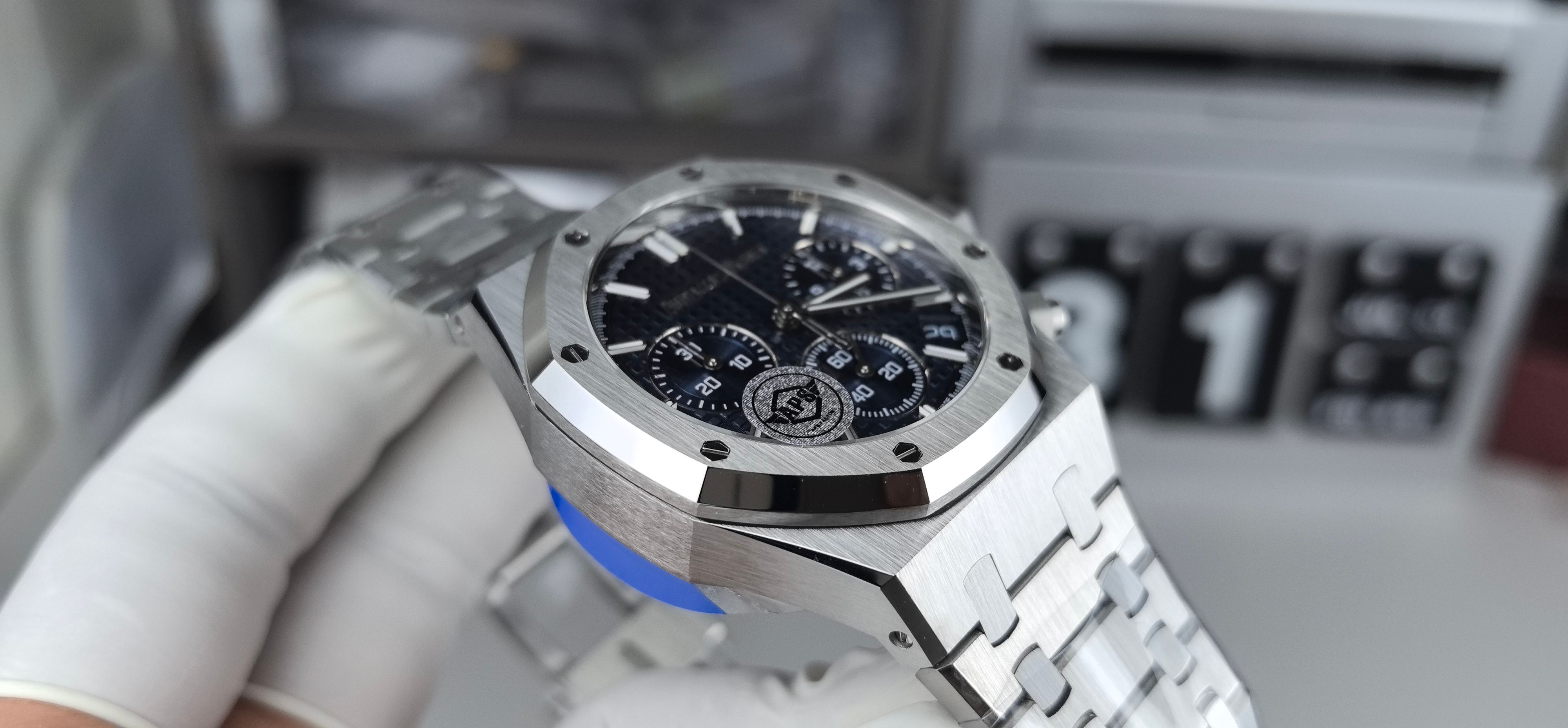 APS AUDEMARS PIGUET爱彼 皇家橡树ROYAL OAK系列 自动机械机芯 50米 防水 男表 瑞表 蓝色表盘 精钢表带