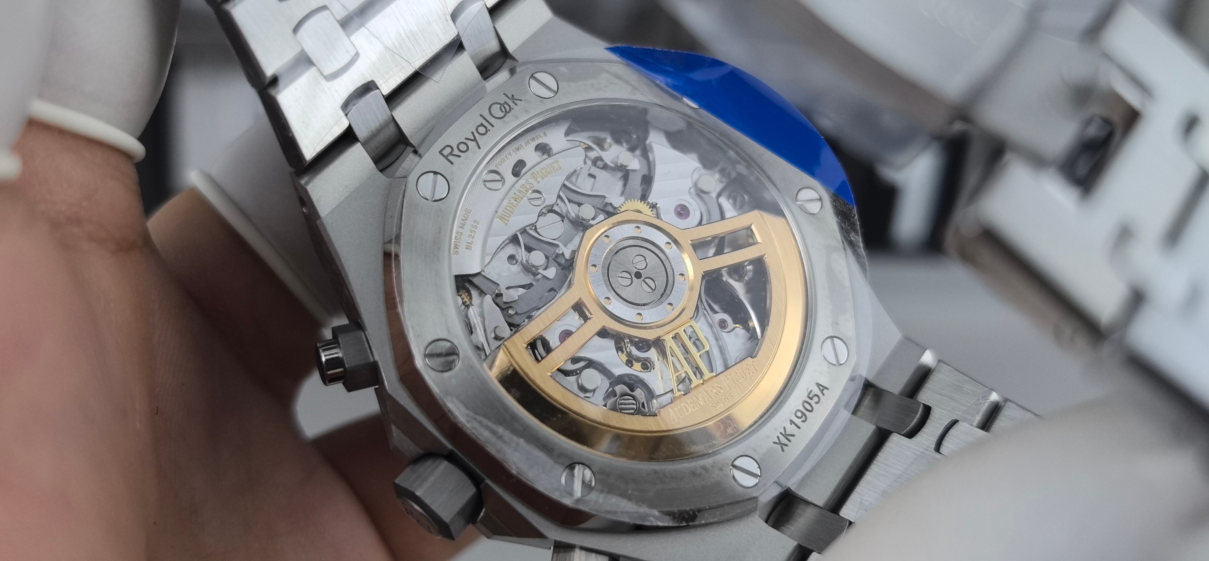 APS AUDEMARS PIGUET爱彼 皇家橡树ROYAL OAK系列 自动机械机芯 50米 防水 男表 瑞表 蓝色表盘 精钢表带
