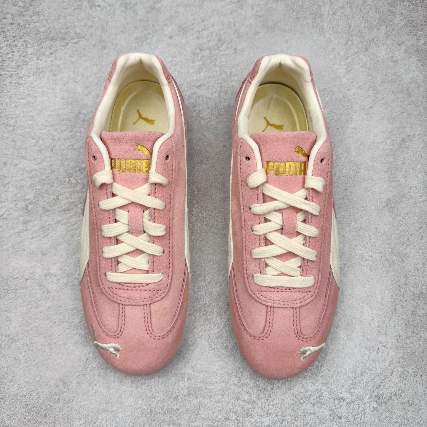 PUMA  Speedcat  圆头系带 二层绒面皮防滑耐磨 低筒 舒适时尚 赛车 跑步鞋 休闲鞋 波鞋 粉色 403688-04