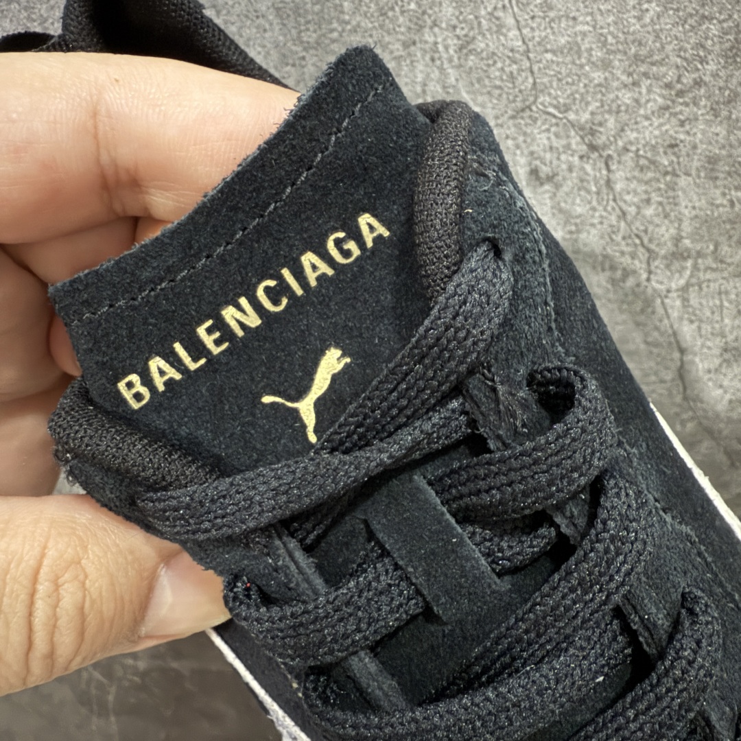 Balenciaga The Open Product x Puma Speedcat  低筒 做旧 系带 二层绒面皮防滑耐磨 低筒 舒适时尚 赛车 跑步鞋 休闲鞋 波鞋  黑色406519 02