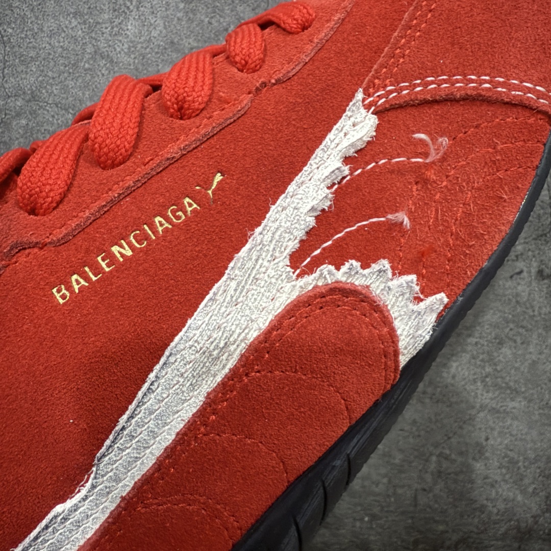 Balenciaga The Open Product x Puma Speedcat  低筒 做旧 系带 二层绒面皮防滑耐磨 低筒 舒适时尚 赛车 跑步鞋 休闲鞋 波鞋 红色