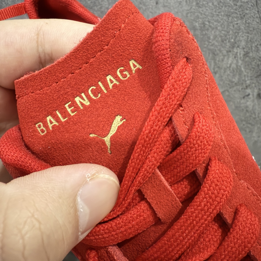Balenciaga The Open Product x Puma Speedcat  低筒 做旧 系带 二层绒面皮防滑耐磨 低筒 舒适时尚 赛车 跑步鞋 休闲鞋 波鞋 红色