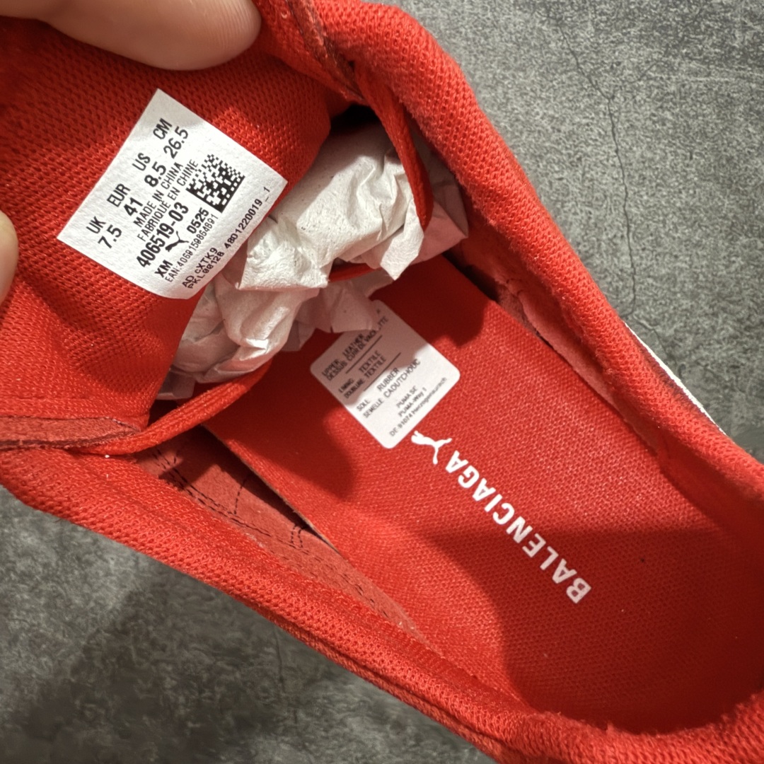 Balenciaga The Open Product x Puma Speedcat  低筒 做旧 系带 二层绒面皮防滑耐磨 低筒 舒适时尚 赛车 跑步鞋 休闲鞋 波鞋 红色