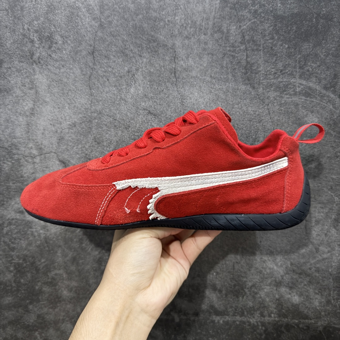 Balenciaga The Open Product x Puma Speedcat  低筒 做旧 系带 二层绒面皮防滑耐磨 低筒 舒适时尚 赛车 跑步鞋 休闲鞋 波鞋 红色