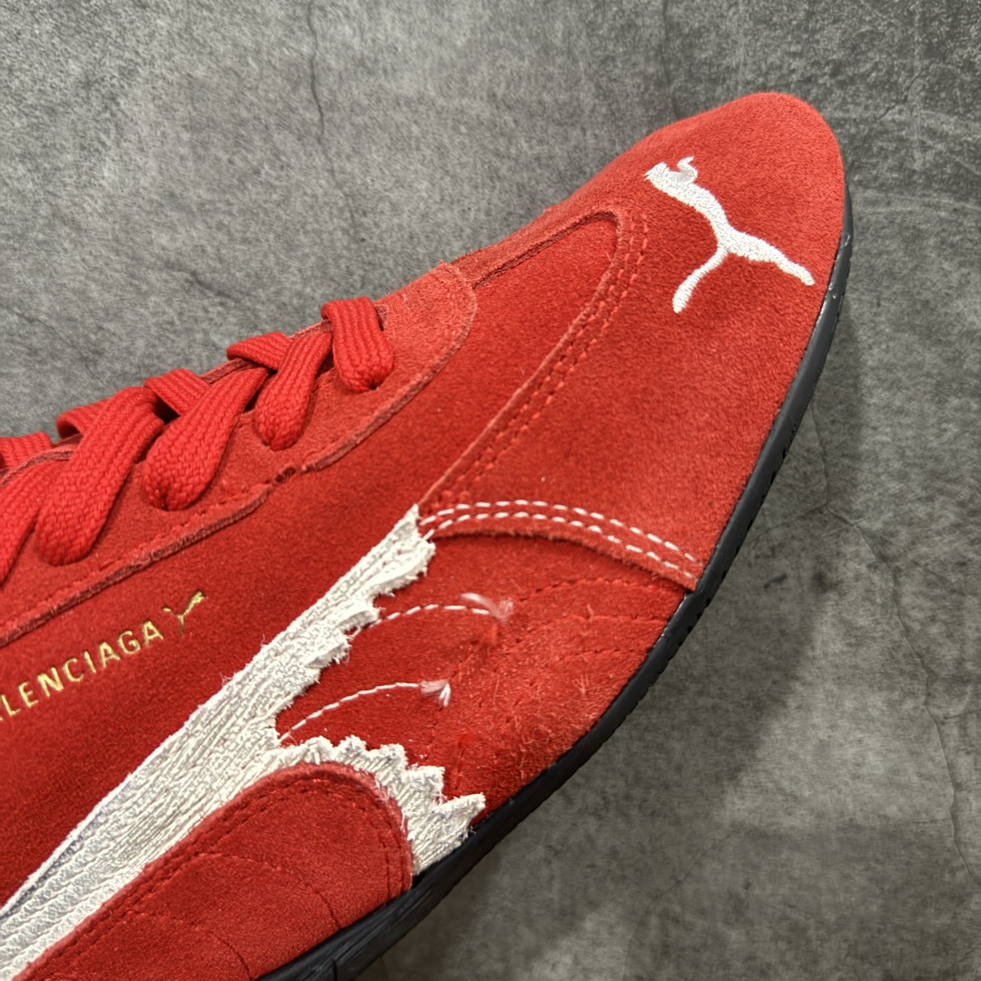 Balenciaga The Open Product x Puma Speedcat  低筒 做旧 系带 二层绒面皮防滑耐磨 低筒 舒适时尚 赛车 跑步鞋 休闲鞋 波鞋 红色