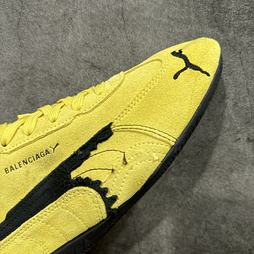 Balenciaga The Open Product x Puma Speedcat  低筒 做旧 系带 二层绒面皮防滑耐磨 低筒 舒适时尚 赛车 跑步鞋 休闲鞋 波鞋 黄色