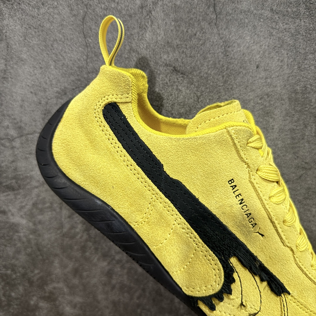 Balenciaga The Open Product x Puma Speedcat  低筒 做旧 系带 二层绒面皮防滑耐磨 低筒 舒适时尚 赛车 跑步鞋 休闲鞋 波鞋 黄色