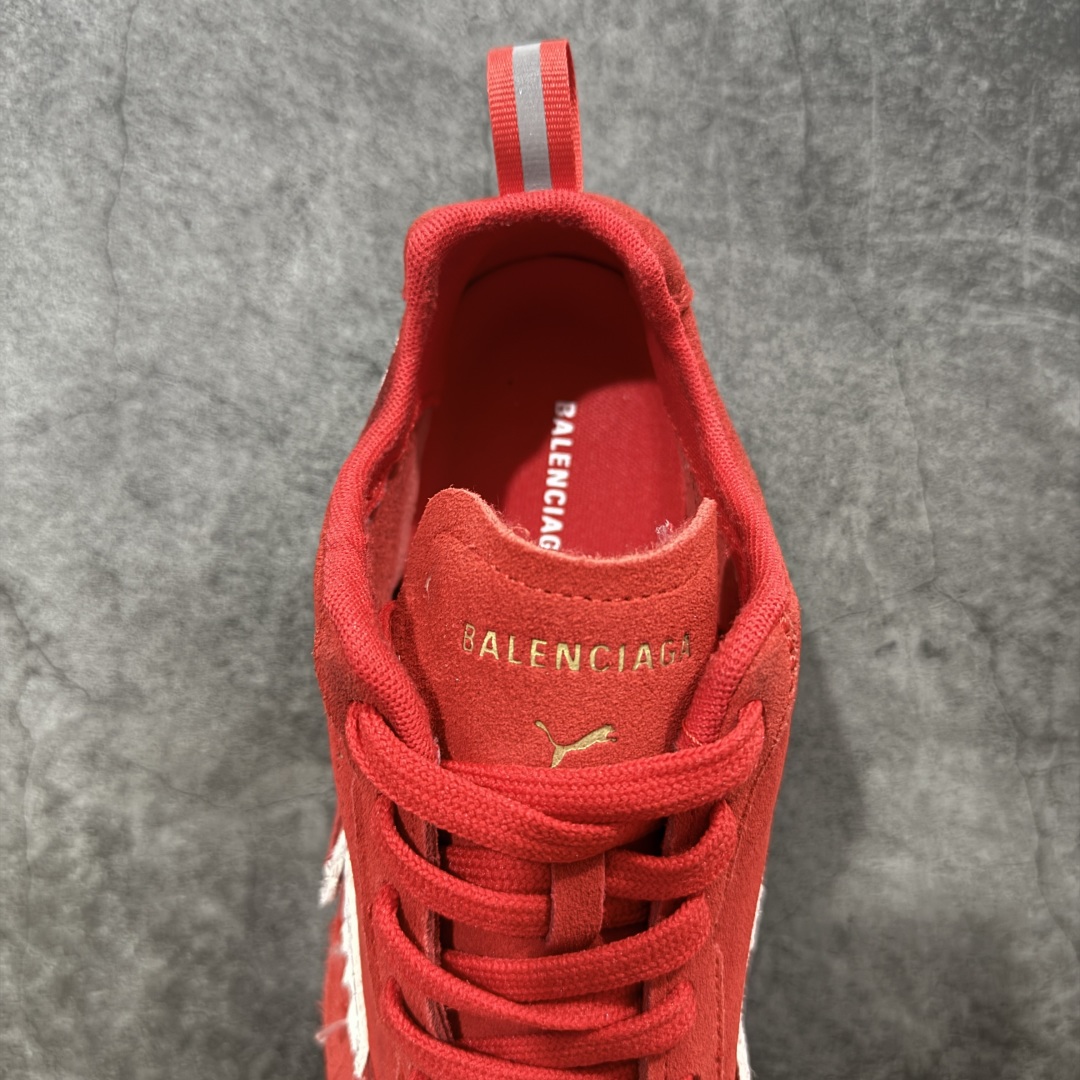Balenciaga The Open Product x Puma Speedcat  低筒 做旧 系带 二层绒面皮防滑耐磨 低筒 舒适时尚 赛车 跑步鞋 休闲鞋 波鞋 红色