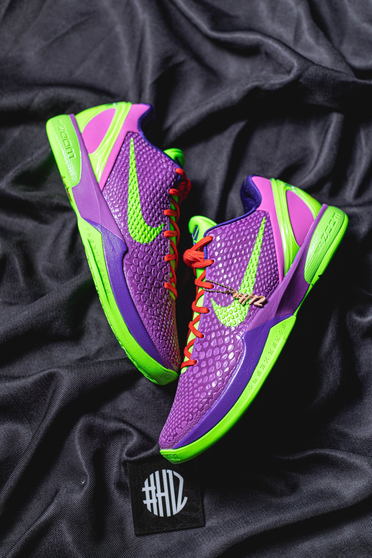 预订款 下个月出货 H12/Godkiller  Kobe6 Cheetah 前掌Zoom Turbo 气垫 后掌EVA缓震 低筒 球鞋 籃球鞋 實戰鞋 真碳板 男鞋 波鞋   紫绿 塔克PE