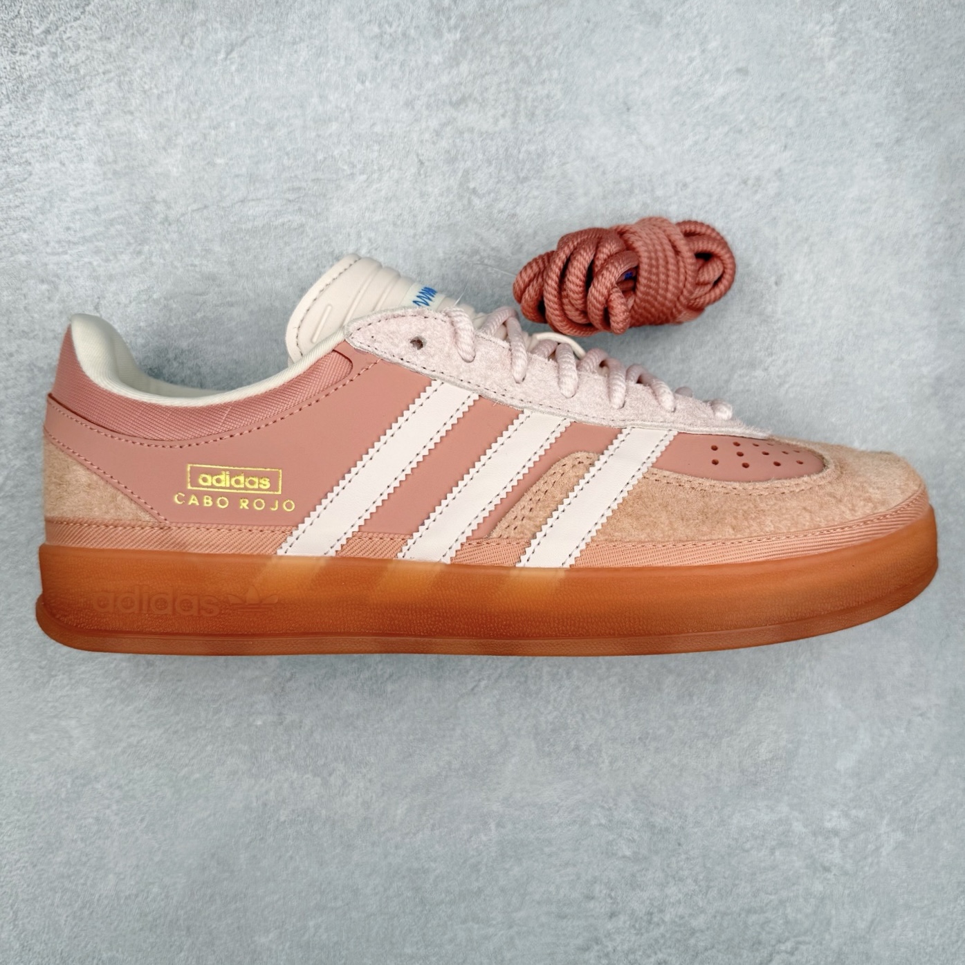 坏痞兔Bad Bunny x AD Gazelle Indoor Trainers  低筒 瞪羚室内 复古板鞋 德训休闲鞋 波鞋 男鞋 女鞋  粉色 JS5052