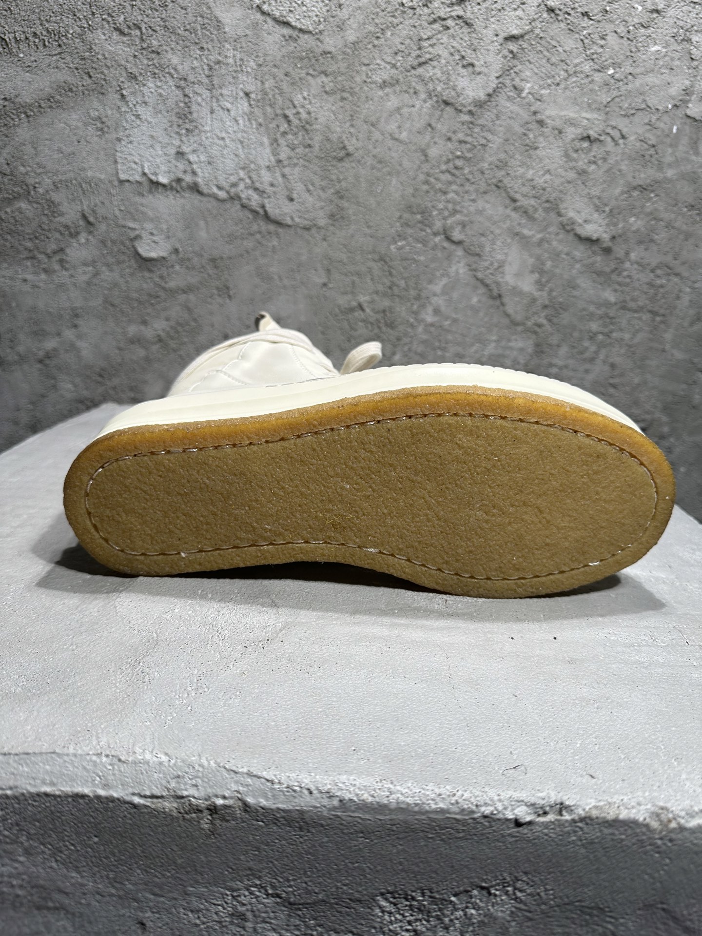 RICK OWENS RO  厚底 板鞋 休闲鞋 男鞋 女鞋 波鞋  皮質 倒三角 七孔白色 生胶底  RU02E1801LCO-111