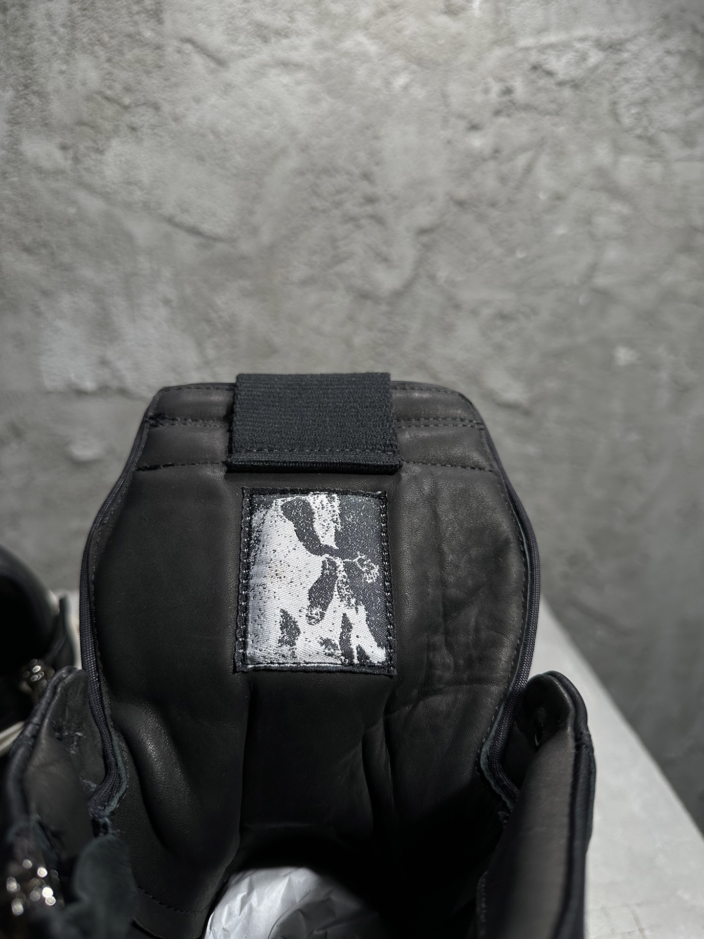 RICK OWENS RO  厚底 板鞋 休闲鞋 男鞋 女鞋 波鞋  皮質 倒三角 七孔黑色 生胶底  RU02E1801LCO-91