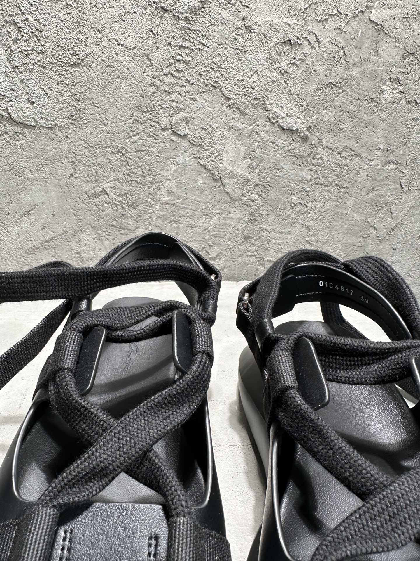 RICK OWENS RO  厚底 板鞋 舒适 百搭 沙滩凉鞋  黑色 RU01C4815LCGW2-999