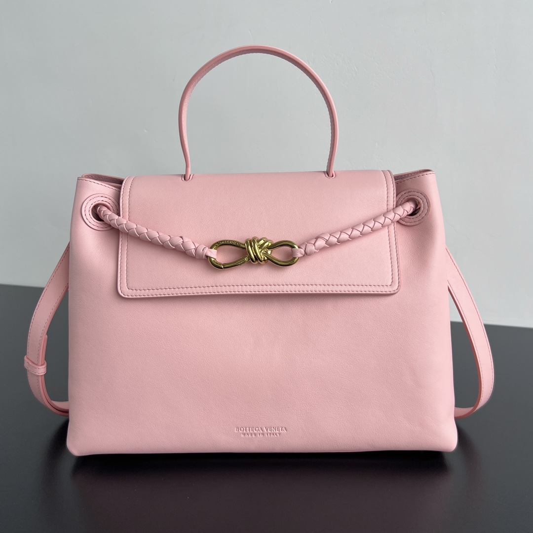 BV 葆蝶家 Ciao Ciao Tote  编织设计 小牛皮 购物袋 手提袋  枕头包  斜款包 粉色 817231 