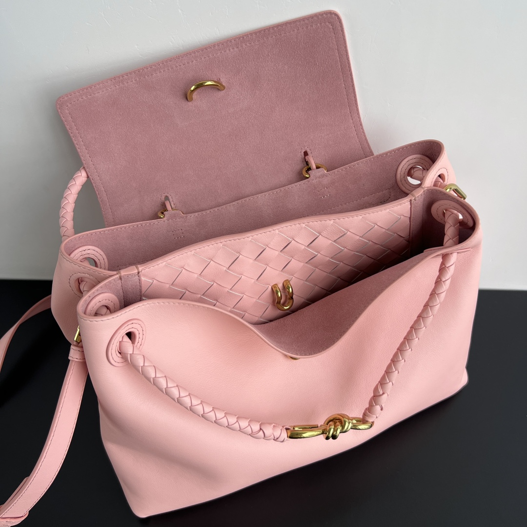 BV 葆蝶家 Ciao Ciao Tote  编织设计 小牛皮 购物袋 手提袋  枕头包  斜款包 粉色 817231 