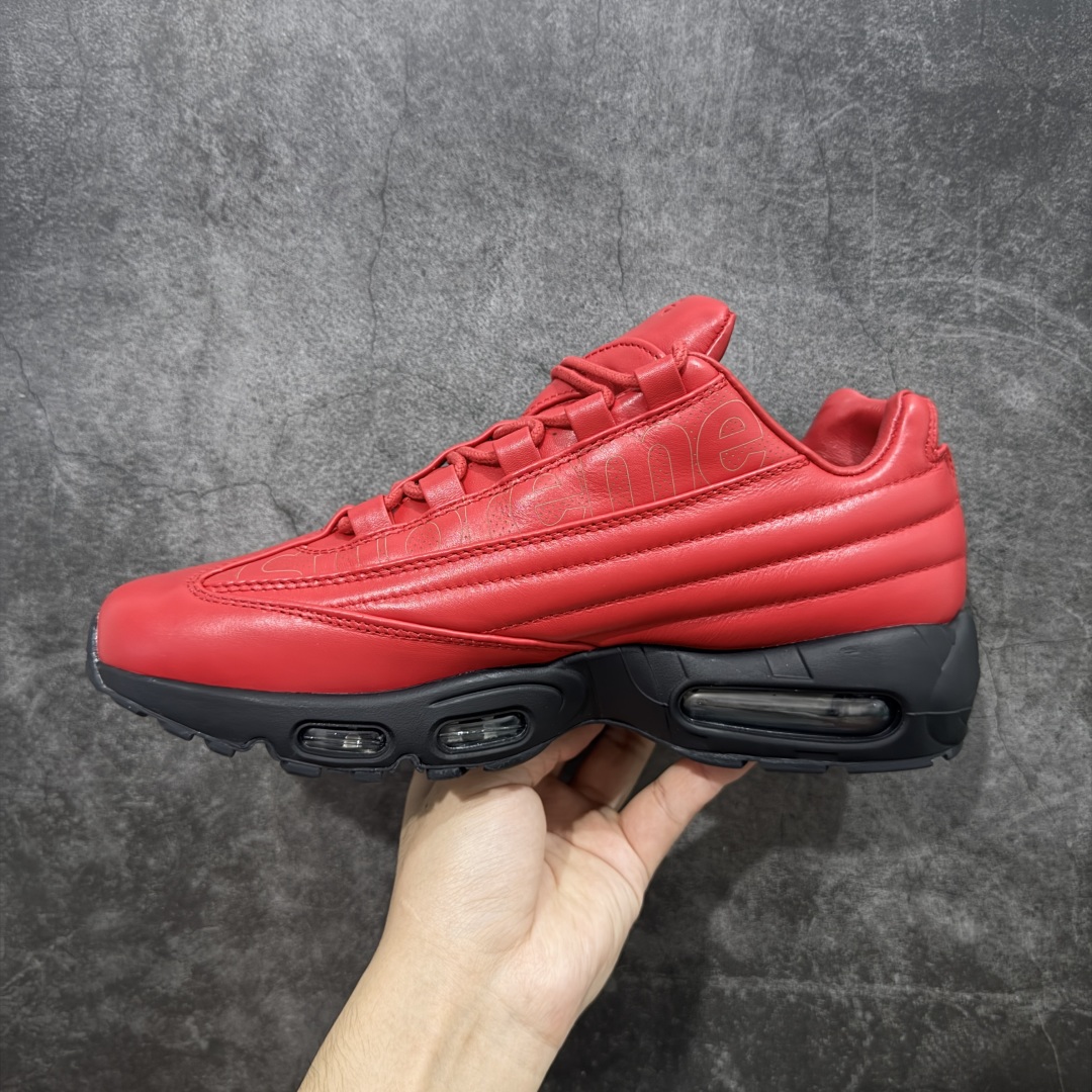 Supreme Air Max 95  Lux  低筒  皮面 防滑 运动鞋 休闲鞋 球鞋 男鞋 波鞋 红色 CI0999-600