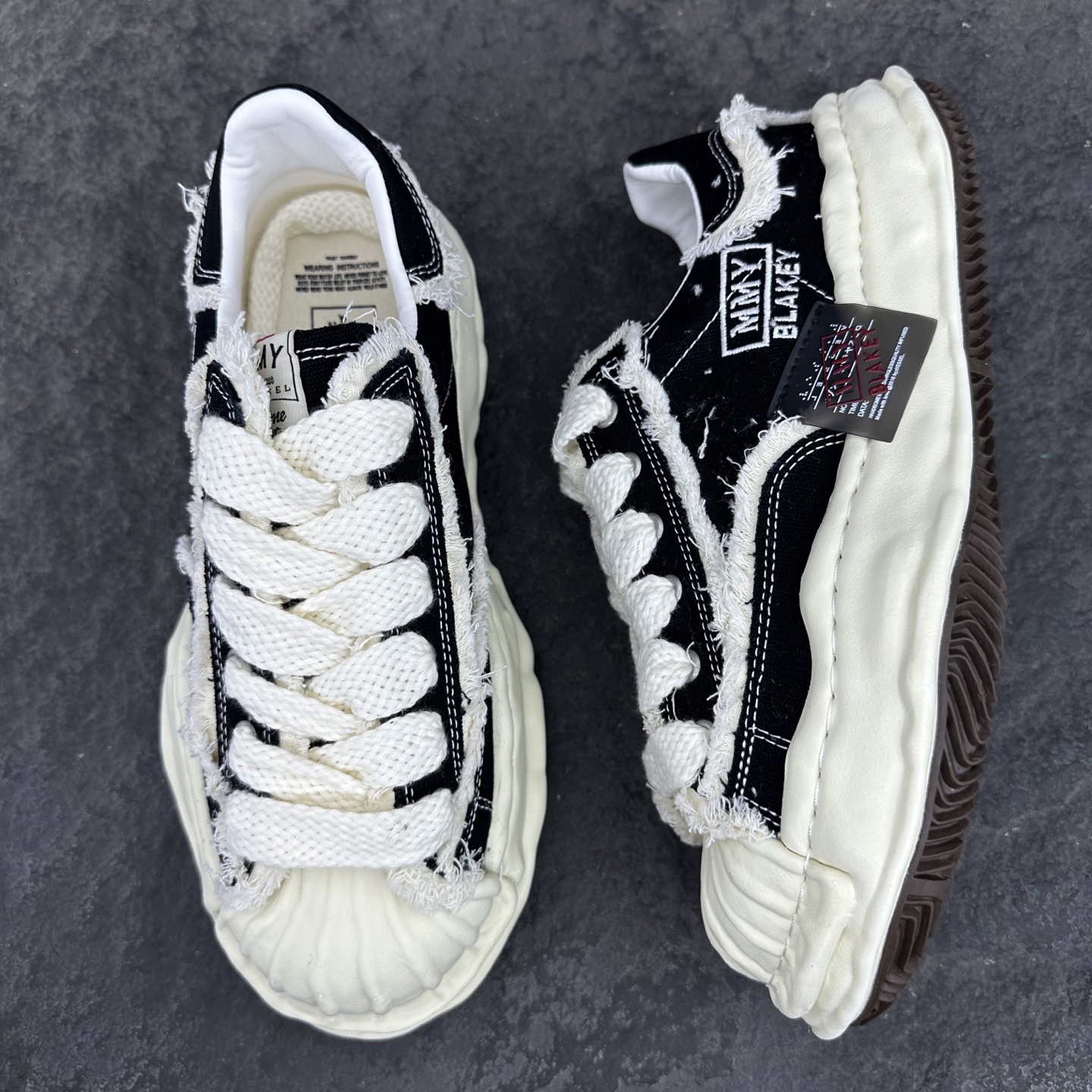 Maison Mihara Yasuhiro MMY XVESSEL 吴建豪 三元裕康 低筒 溶胶鞋 帆布鞋 板鞋 休闲鞋 增高鞋 男鞋 女鞋 黑色  C13FW713