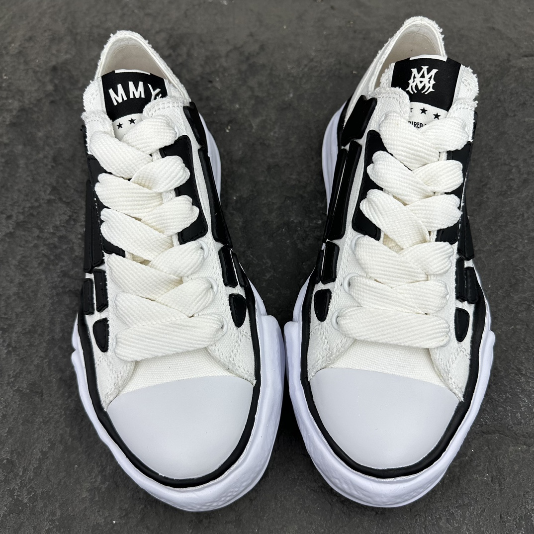 Maison Mihara Yasuhiro MMY AMIRI  低筒 溶胶鞋 帆布鞋 板鞋 休闲鞋 增高鞋 男鞋 女鞋  骨骼白色 AMFOSR1076-271