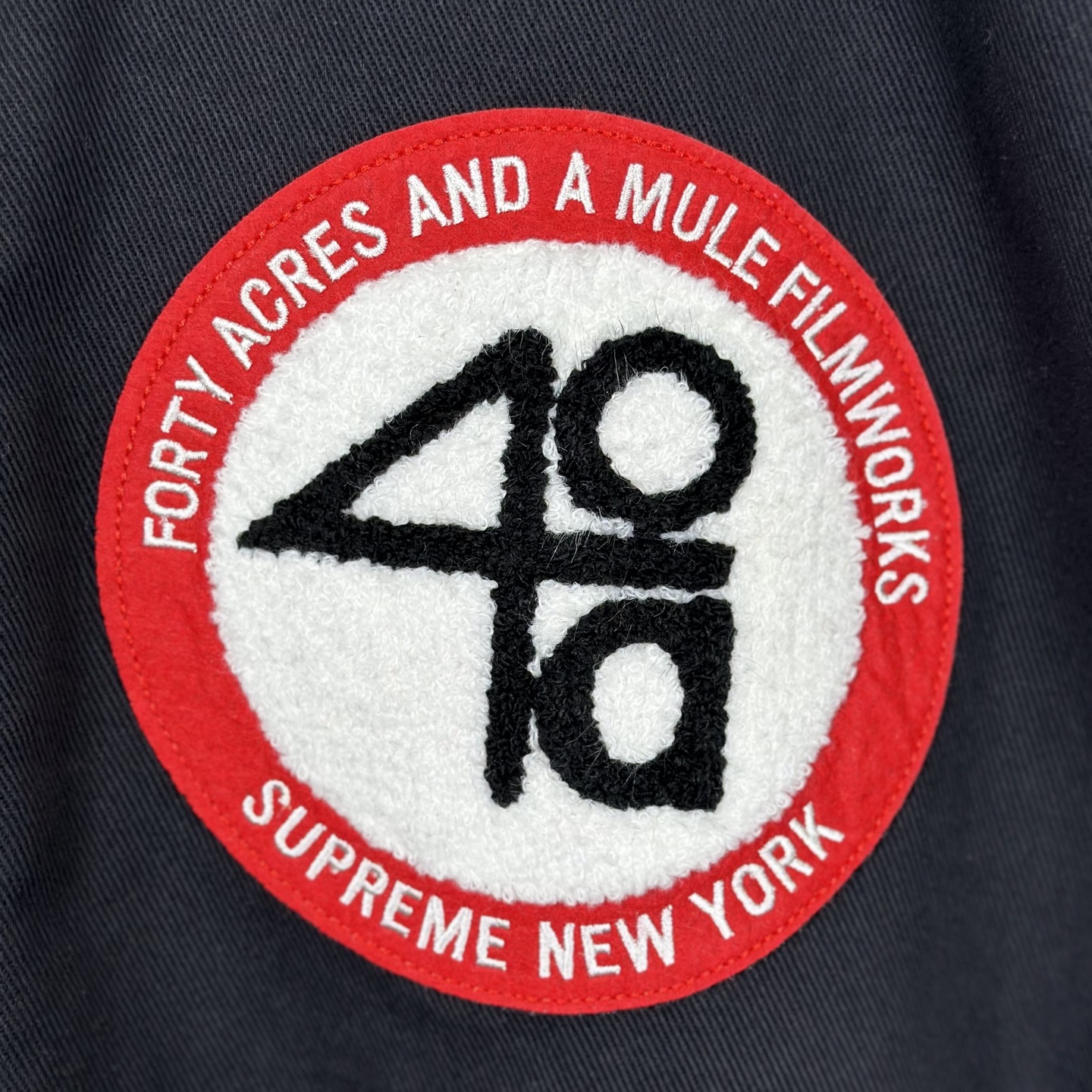 Supreme x 40 Acres 联名款 SS25 WEEK9 Twill Baseball Jersey  休闲 印花短袖 T恤  棒球服 黑色 白色  SUP-SS25-246 SUP-SS25-246