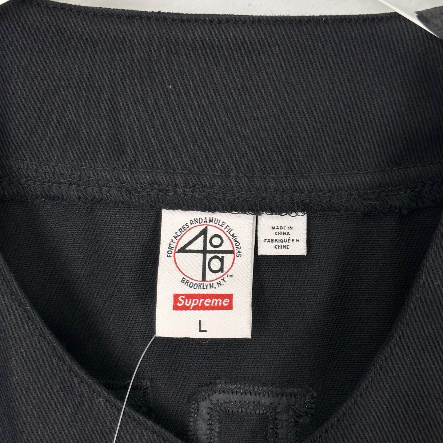 Supreme x 40 Acres 联名款 SS25 WEEK9 Twill Baseball Jersey  休闲 印花短袖 T恤  棒球服 黑色 白色  SUP-SS25-246 SUP-SS25-246