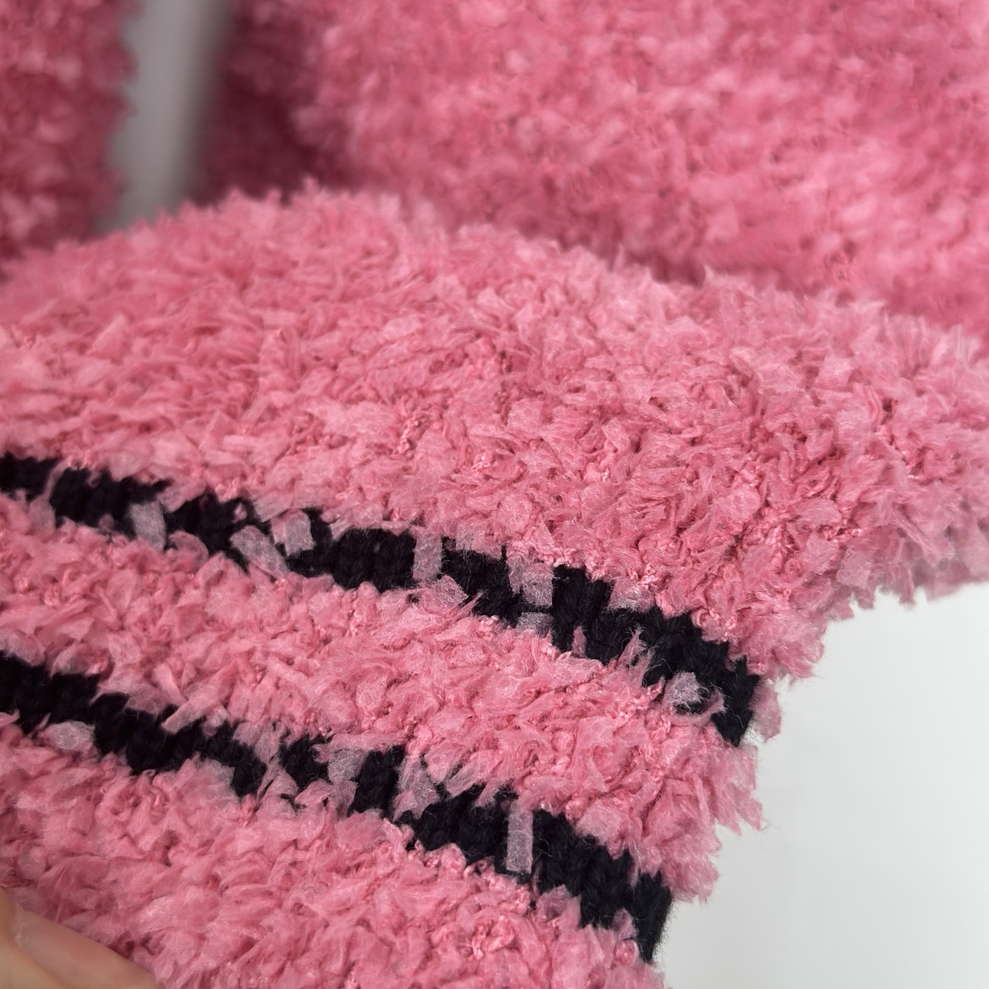 SupremeSS25 WEEK5 Textured Arc Sweater 弧形logo毛绒舒适美式潮流毛衣 秋衣 长袖T恤 男女同款 黑色 粉色 白色 SUP-SS25-109