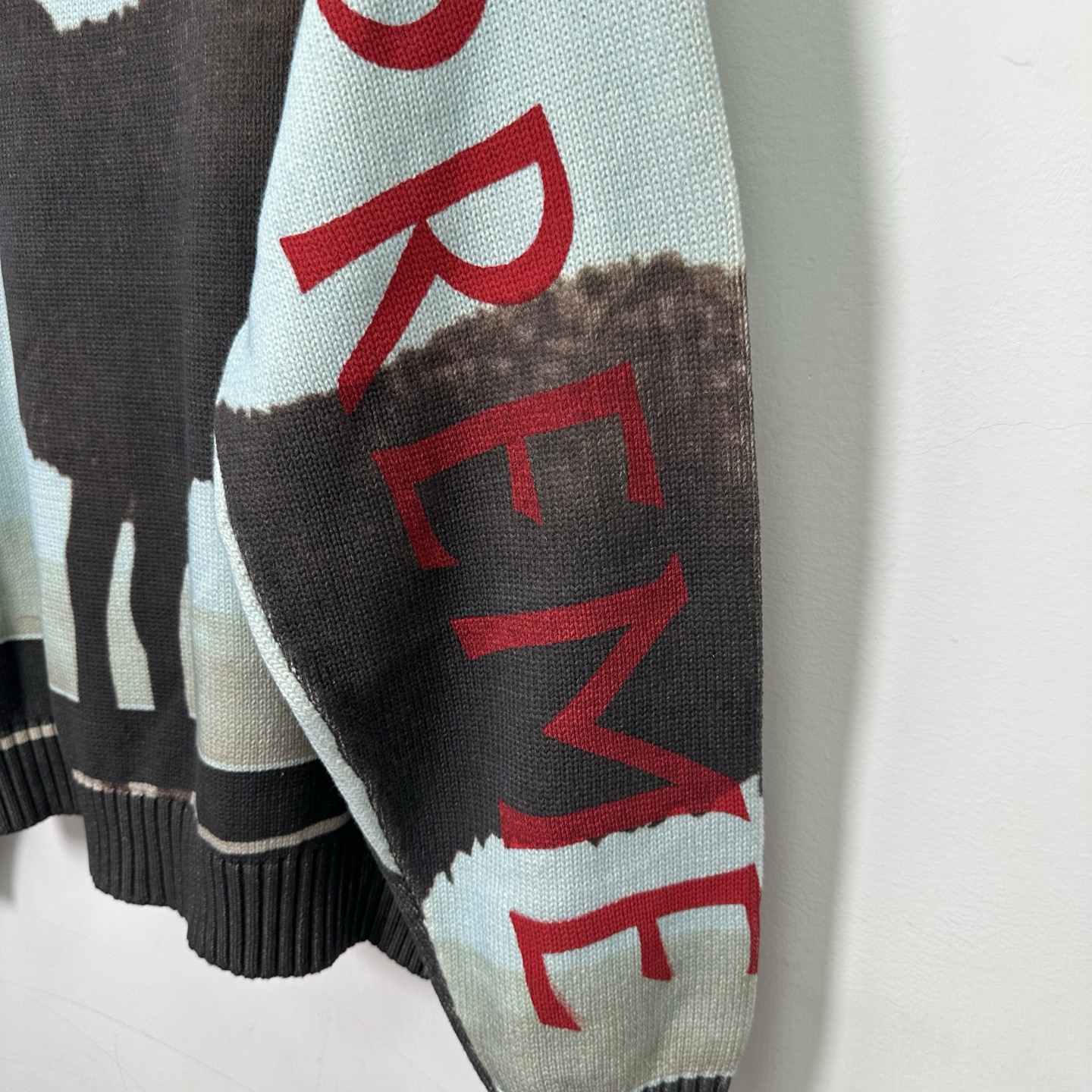 SupremexDamien Hirst 联名款 SS25 WEEK1 Sweater动物图案舒适套头长袖美式潮流毛衣  男女同款  SUP-SS25-003