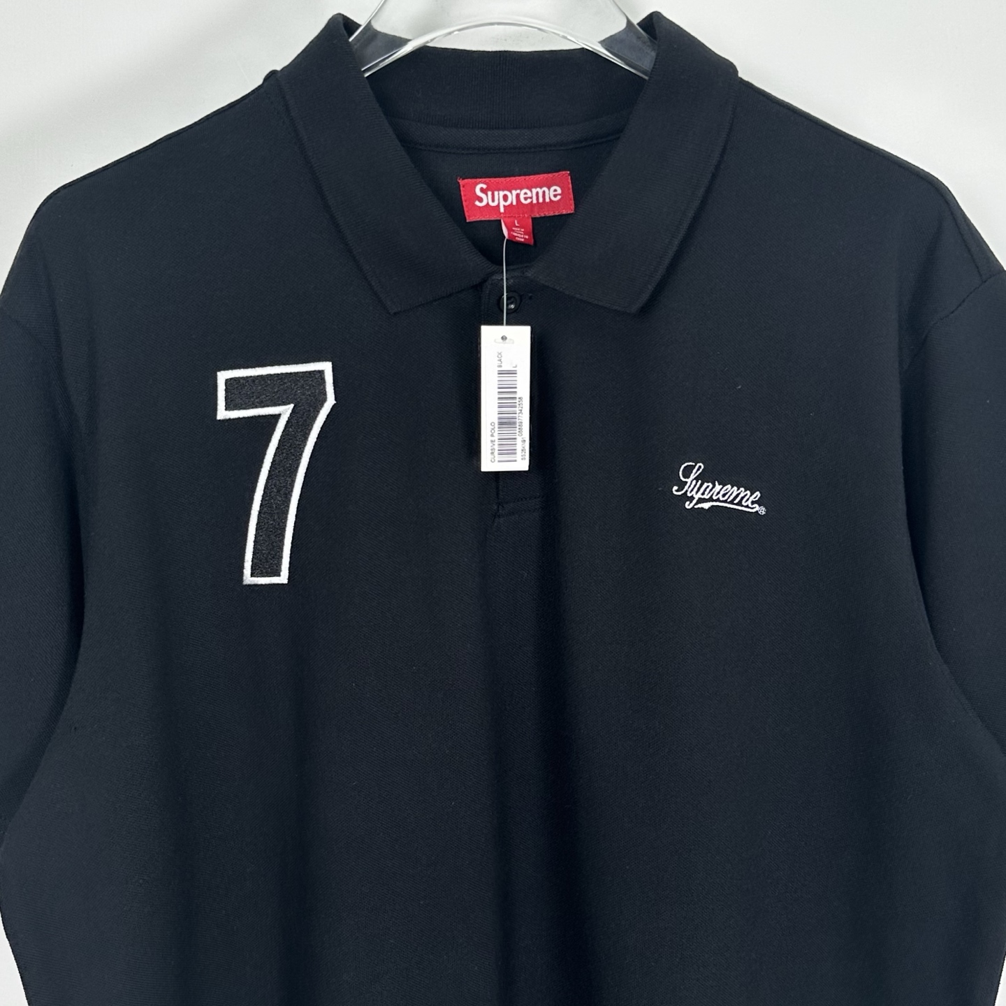 Supreme polo衫 字母 短袖 休闲T恤 黑色 蓝色 SUP-SS25-129