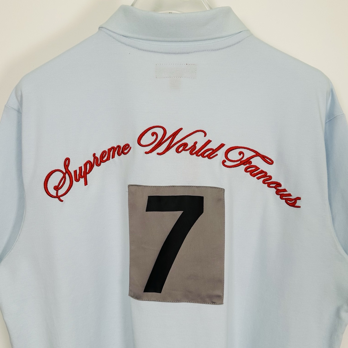 Supreme polo衫 字母 短袖 休闲T恤 黑色 蓝色 SUP-SS25-129