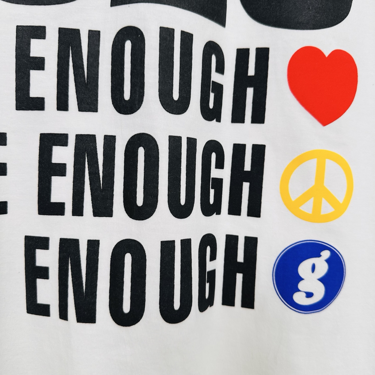 Supreme GOODENOUGH 联名款 SS25  印花logo圆领 短袖T恤 男女同款 黑色 白色  SUP-SS25-262