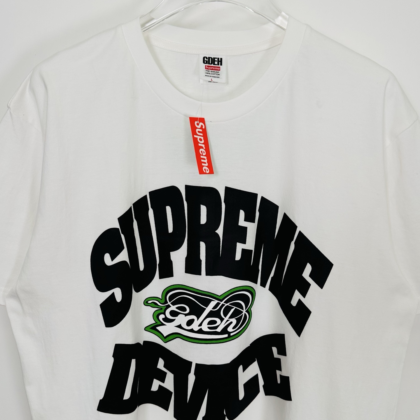 Supreme GOODENOUGH 联名款 SS25  印花logo圆领 短袖T恤 男女同款 黑色 藏蓝 白色  SUP-SS25-257