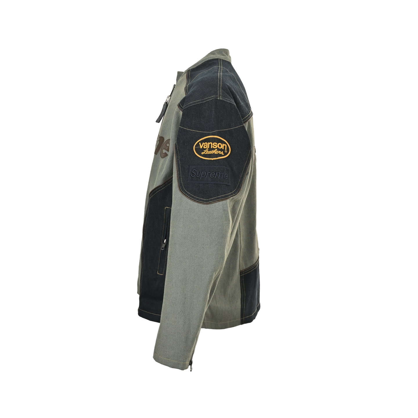 Supreme xVanson Leathers x Cordura 联名款 SS25 WEEK13 CottonJacket 皮革徽标贴花拉链开合长袖美式潮流夹克 男女同款  SUP-SS25-048