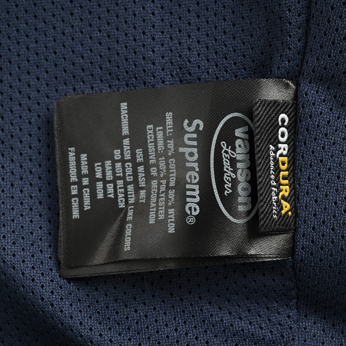 Supreme xVanson Leathers x Cordura 联名款 SS25 WEEK13 CottonJacket 皮革徽标贴花拉链开合长袖美式潮流夹克 男女同款  SUP-SS25-048