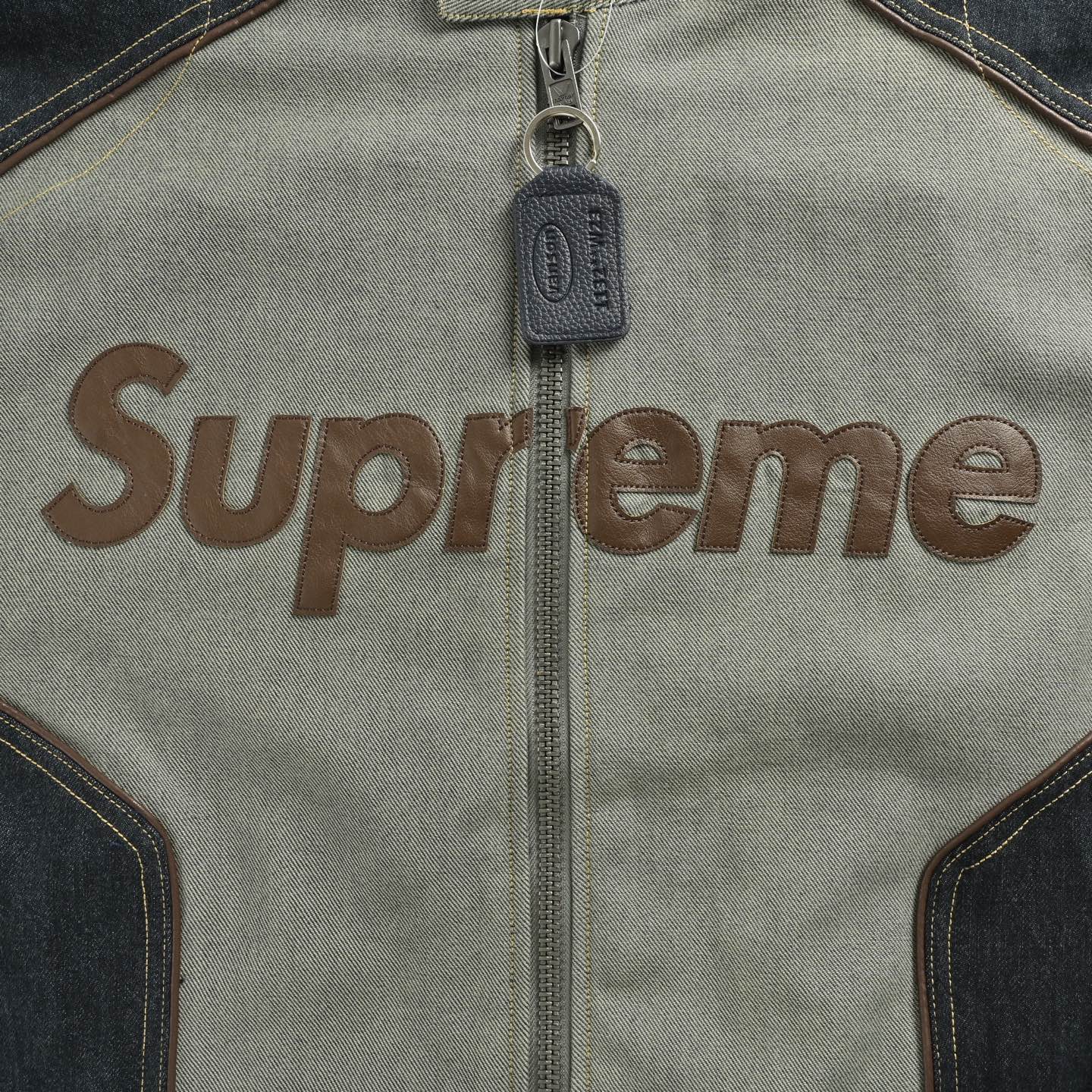 Supreme xVanson Leathers x Cordura 联名款 SS25 WEEK13 CottonJacket 皮革徽标贴花拉链开合长袖美式潮流夹克 男女同款  SUP-SS25-048