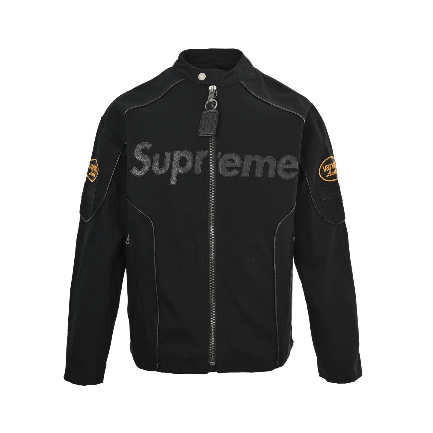 Supreme xVanson Leathers x Cordura 联名款 SS25 WEEK13 CottonJacket 皮革徽标贴花拉链开合长袖美式潮流夹克 男女同款  SUP-SS25-048