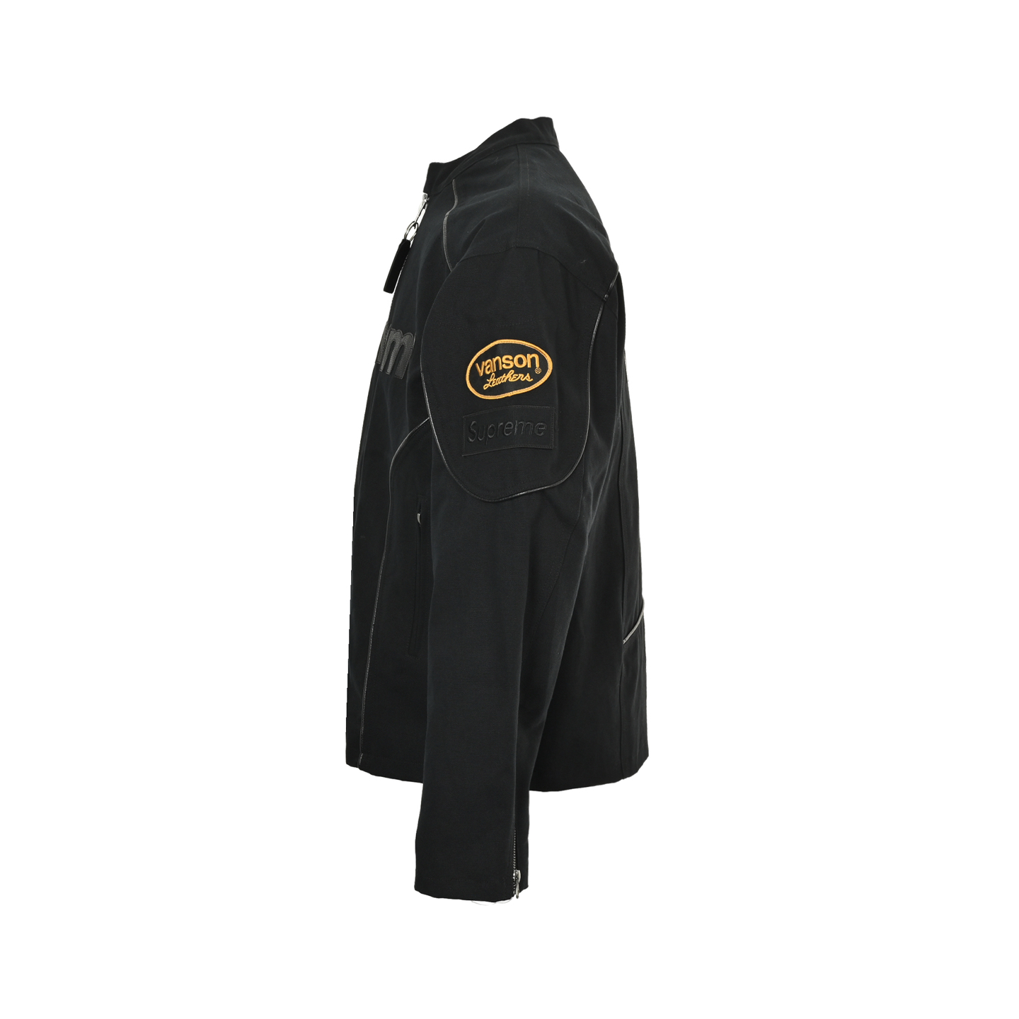 Supreme xVanson Leathers x Cordura 联名款 SS25 WEEK13 CottonJacket 皮革徽标贴花拉链开合长袖美式潮流夹克 男女同款  SUP-SS25-048