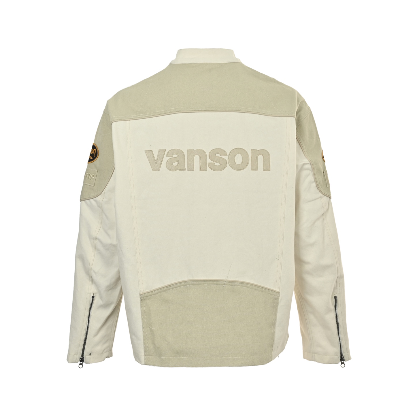 Supreme xVanson Leathers x Cordura 联名款 SS25 WEEK13 CottonJacket 皮革徽标贴花拉链开合长袖美式潮流夹克 男女同款  SUP-SS25-048