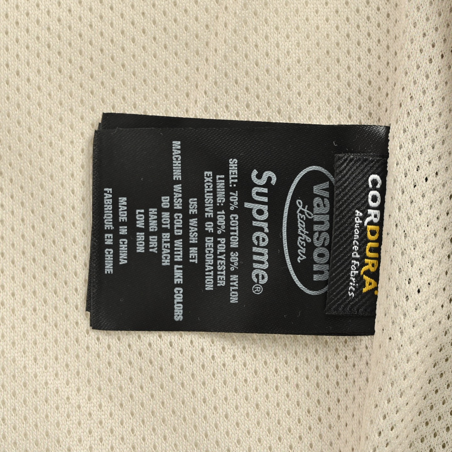 Supreme xVanson Leathers x Cordura 联名款 SS25 WEEK13 CottonJacket 皮革徽标贴花拉链开合长袖美式潮流夹克 男女同款  SUP-SS25-048