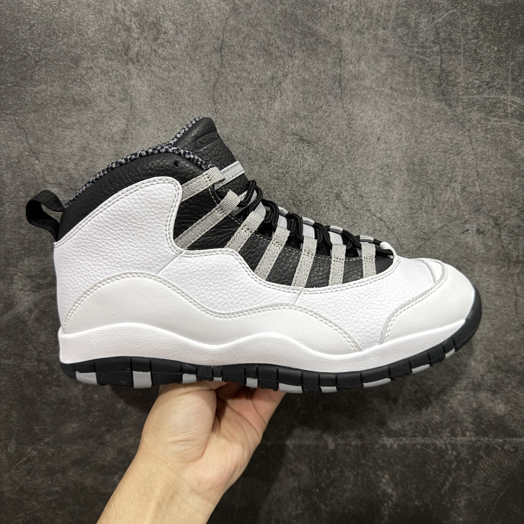  Air Jordan 10 0G“Steel” AJ10 舒适百搭 防滑耐磨 高  复古篮球鞋 男款 波鞋 白黑色 HJ6779-104