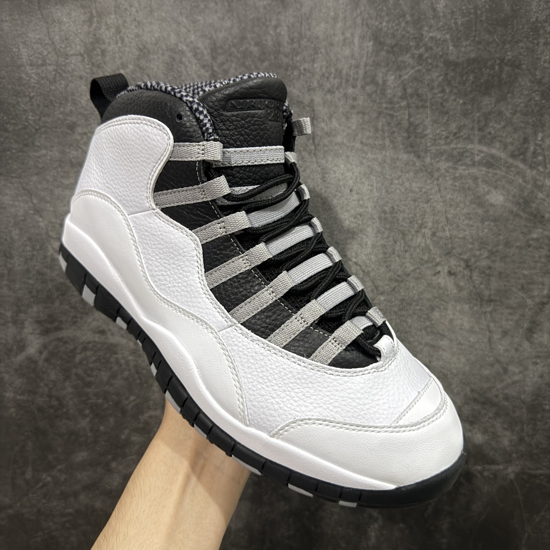  Air Jordan 10 0G“Steel” AJ10 舒适百搭 防滑耐磨 高  复古篮球鞋 男款 波鞋 白黑色 HJ6779-104