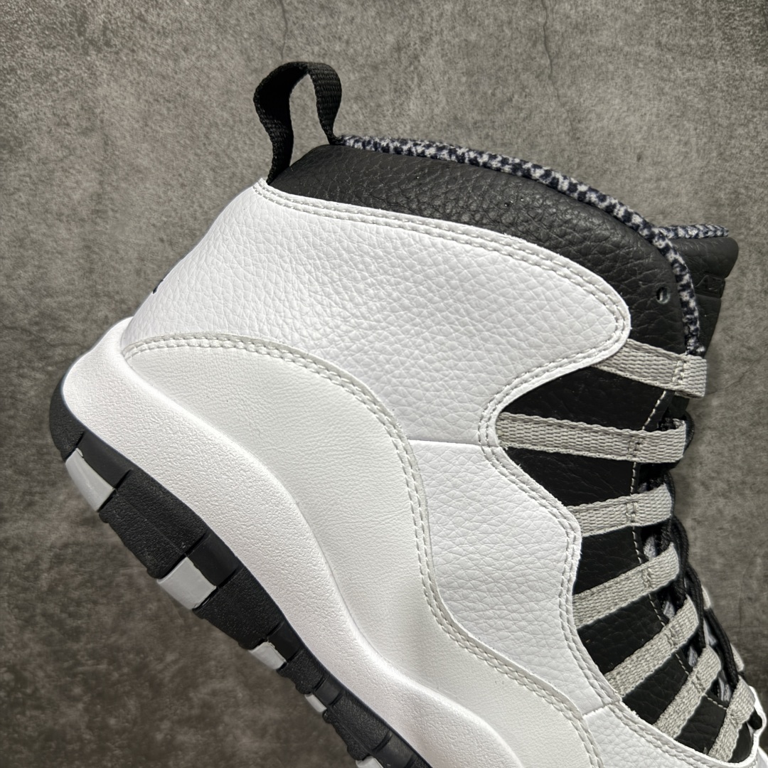  Air Jordan 10 0G“Steel” AJ10 舒适百搭 防滑耐磨 高  复古篮球鞋 男款 波鞋 白黑色 HJ6779-104