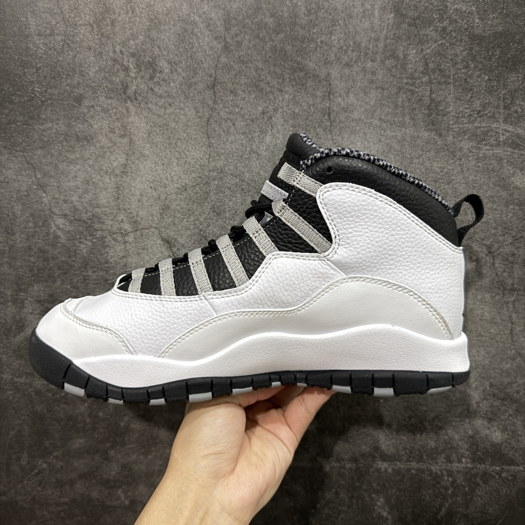  Air Jordan 10 0G“Steel” AJ10 舒适百搭 防滑耐磨 高  复古篮球鞋 男款 波鞋 白黑色 HJ6779-104