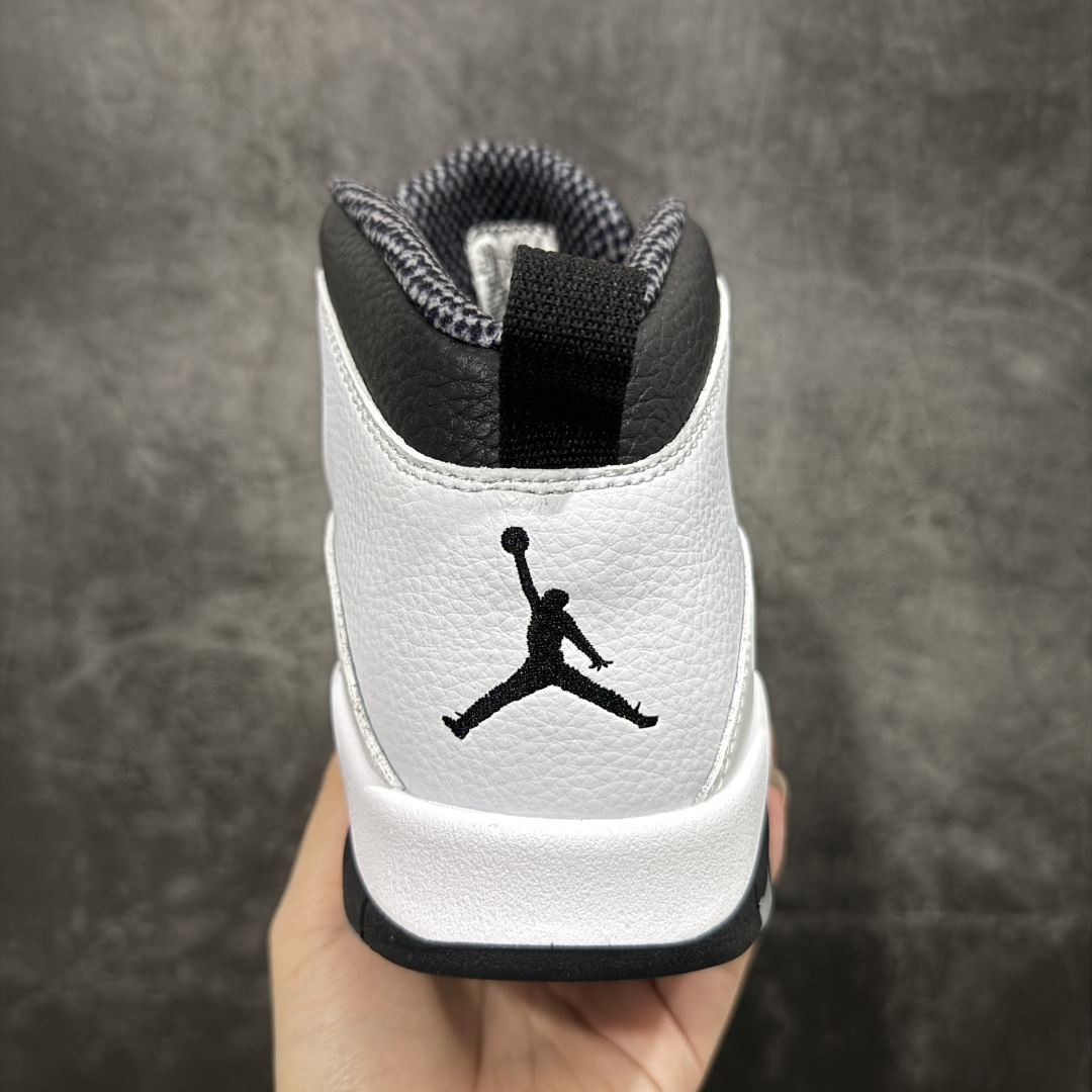  Air Jordan 10 0G“Steel” AJ10 舒适百搭 防滑耐磨 高  复古篮球鞋 男款 波鞋 白黑色 HJ6779-104