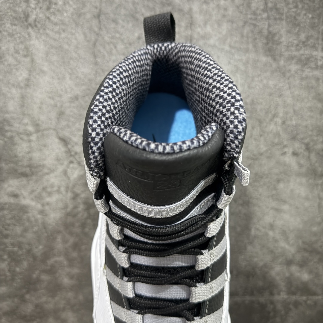  Air Jordan 10 0G“Steel” AJ10 舒适百搭 防滑耐磨 高  复古篮球鞋 男款 波鞋 白黑色 HJ6779-104