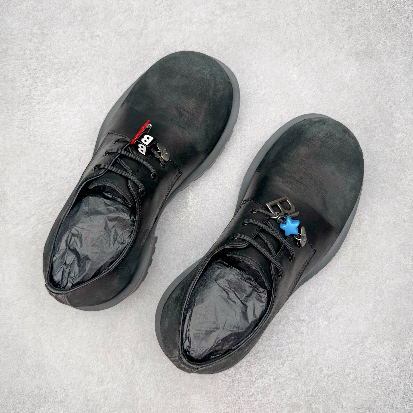 Balenciaga  Hummer 巴黎世家 德比 系带 低筒 老爹鞋 运动 复古板鞋 休闲鞋 男鞋 黑色 786136WCDA31080