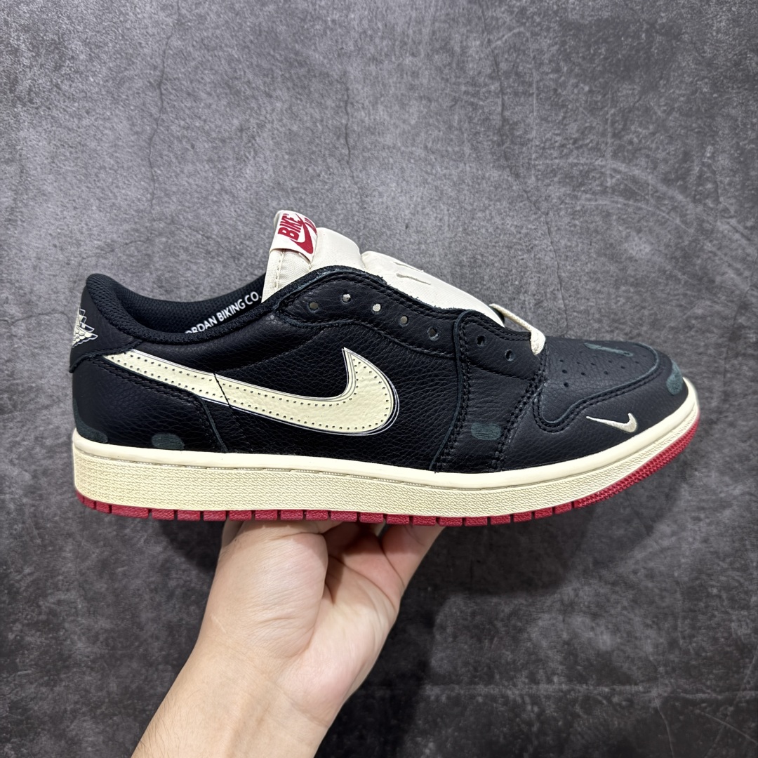 Nigel Sylvester Air Jordan AJ1 Low  OG Nitro "Better With Time 低筒  复古防滑 板鞋休闲 篮球鞋  波鞋 男女同款 黑白红 IB8958-001