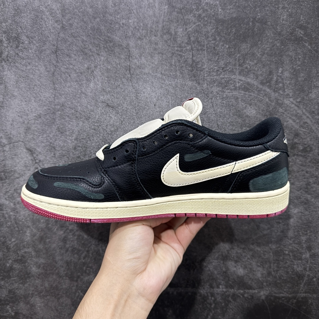 Nigel Sylvester Air Jordan AJ1 Low  OG Nitro "Better With Time 低筒  复古防滑 板鞋休闲 篮球鞋  波鞋 男女同款 黑白红 IB8958-001