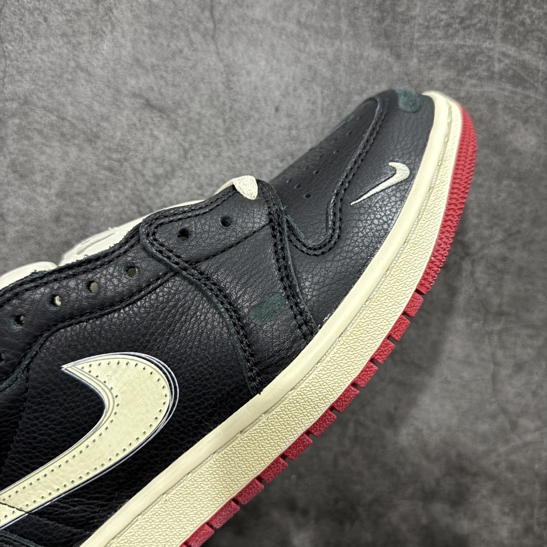 Nigel Sylvester Air Jordan AJ1 Low  OG Nitro "Better With Time 低筒  复古防滑 板鞋休闲 篮球鞋  波鞋 男女同款 黑白红 IB8958-001